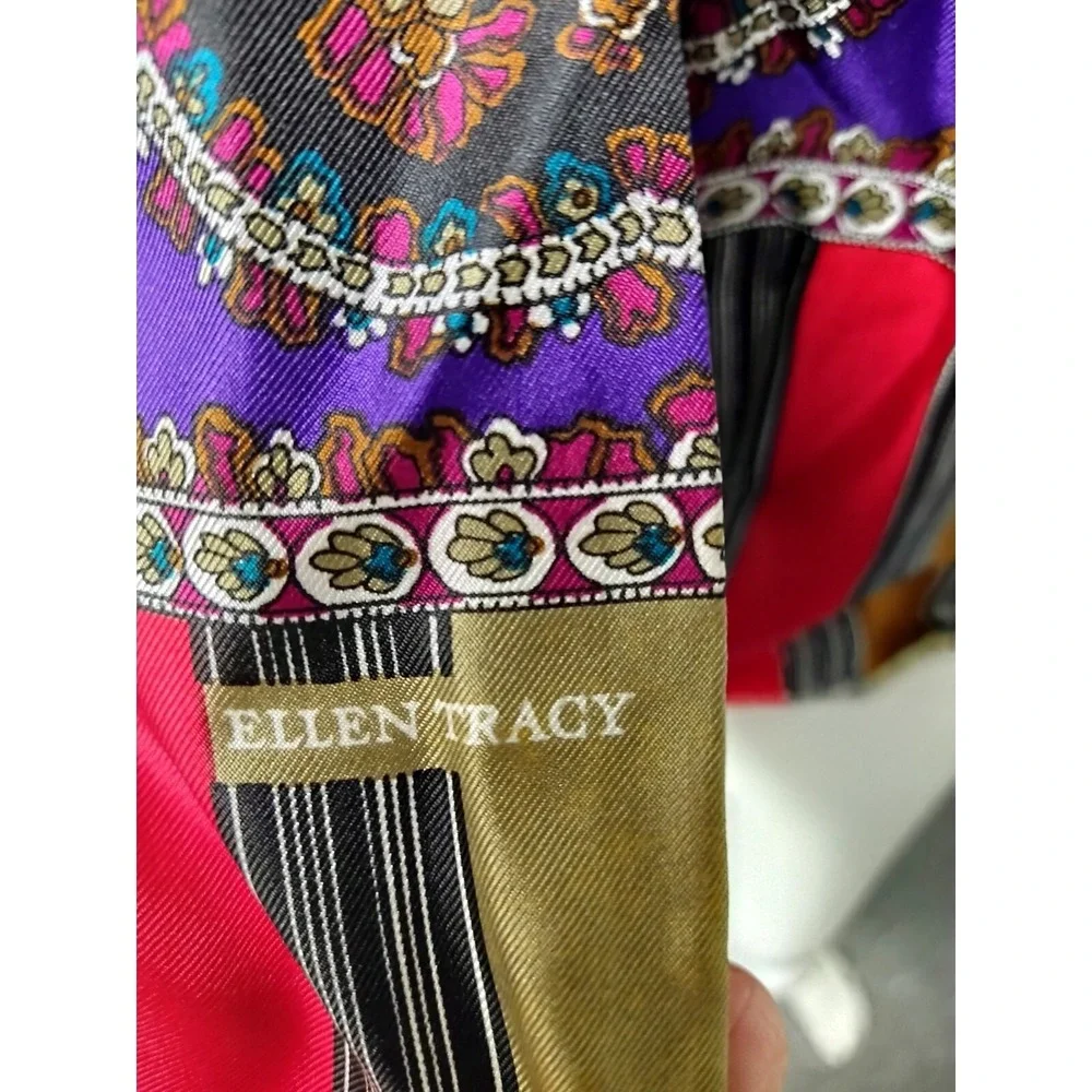 Linda Allard for ELLEN TRACY Rectangle Silk SCARF 11